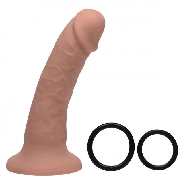Strap U Seducer 7in Silicone Dildo W/ Harness - Shape & Texture
