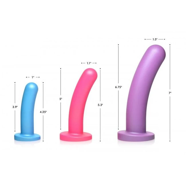 Strap U Triple Peg 28x Dildo Set Silicone W/ Remote - How It Feels
