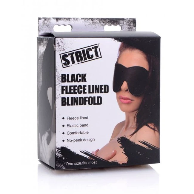 Strict Black Fleece Lined Blindfold - Materials & Design