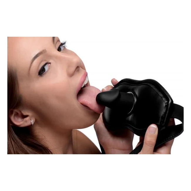 Strict Cock Head Silicone Mouth Gag Black - Hardware & Fasteners