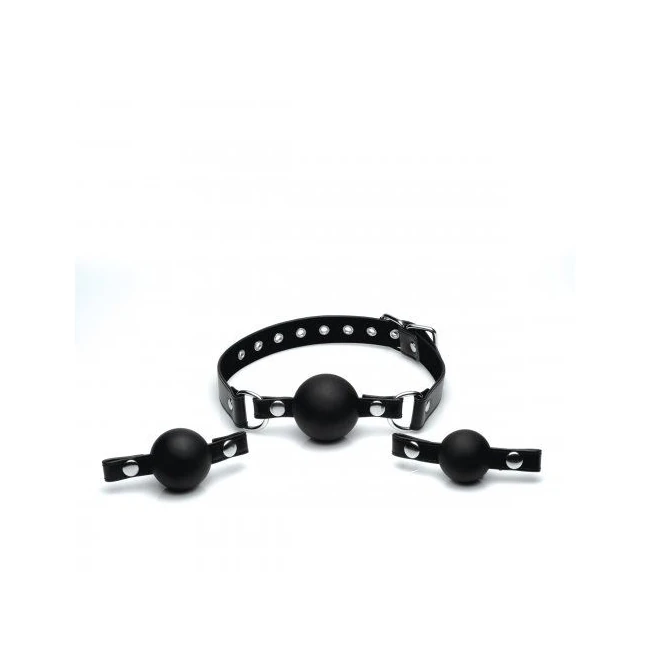 Strict Interchangeable Silicone Ball Gag Set - Comfort & Fit