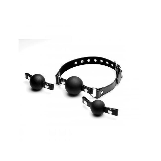 Strict Interchangeable Silicone Ball Gag Set - Specifications