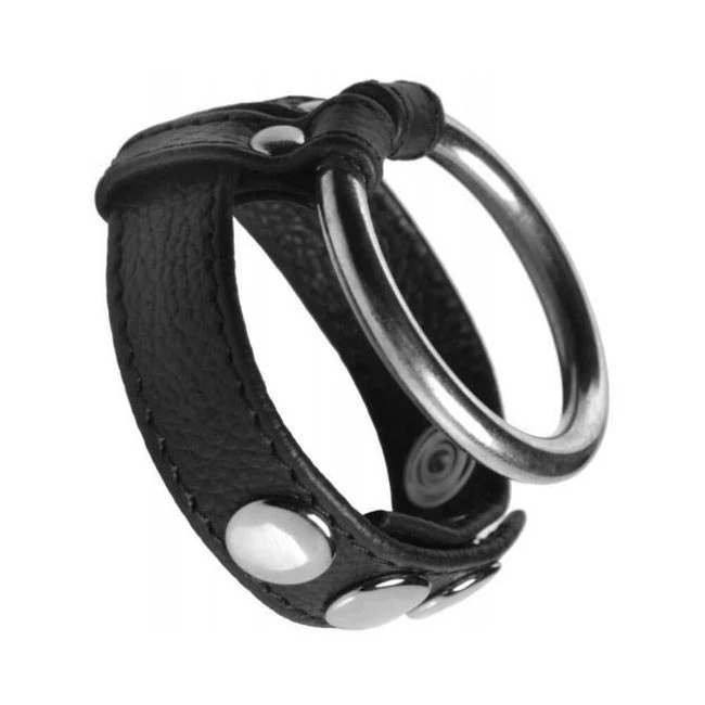 Strict Leather/steel Cock/ball Ring - Overview