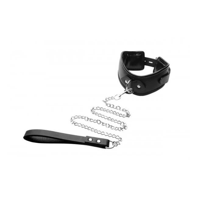 Strict Padded Locking Posture Collar with Leash Black - Build & Quality