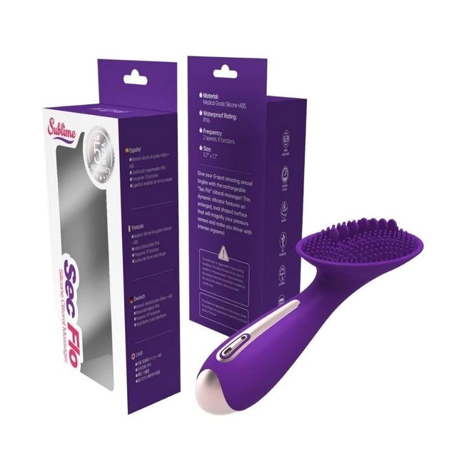 Sublime Sec Flo Silicone Clitoral Massager Lilac - Vibration Modes