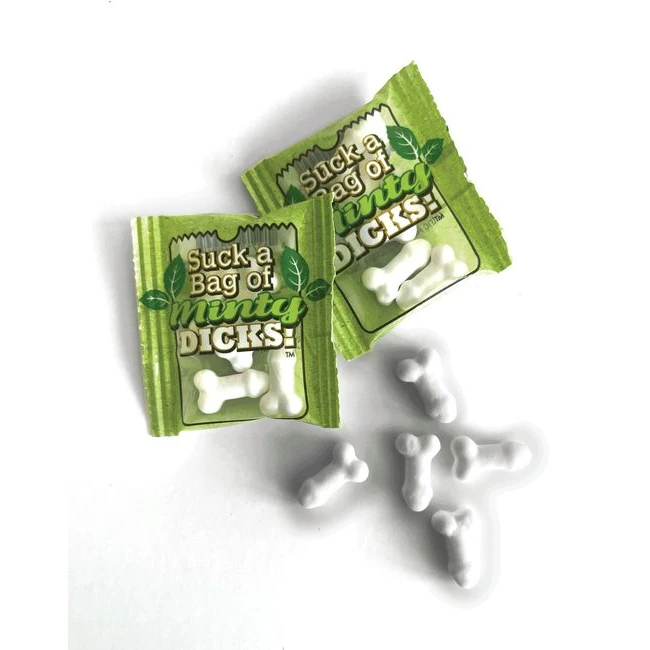 Suck a Bag of Minty Dicks 5pc Bags Display of 100 Bags - Overview