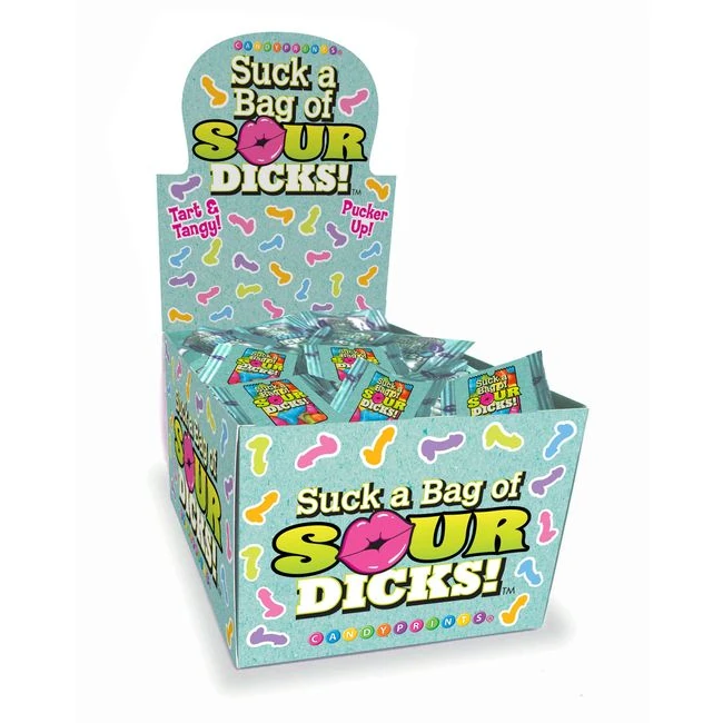 Suck a Bag of Sour Dicks Display of 100 - Product Overview