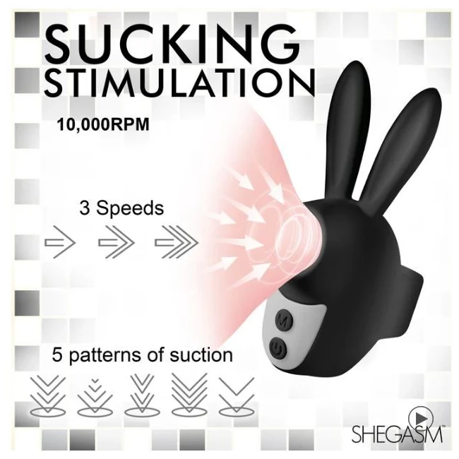 Sucky Bunny Clit Stimulator Black - How It Feels