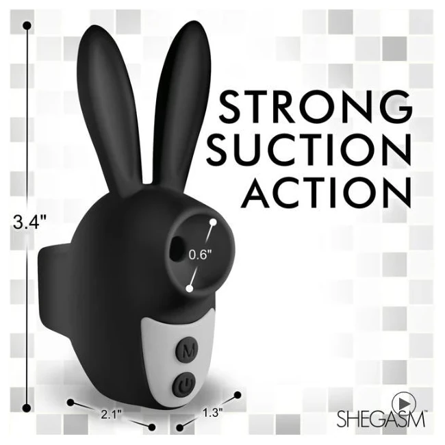 Sucky Bunny Clit Stimulator Black - Specifications