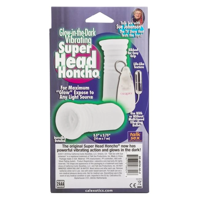 Sue Johanson Super Head Honcho White Glow in the Dark - Overview