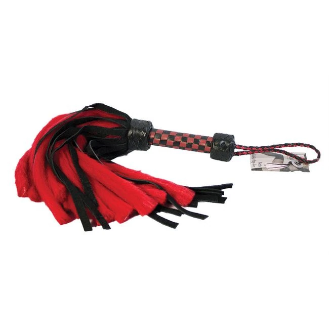 Suede and Fluff Mini Flogger - 18 - Pink/black - Build & Quality