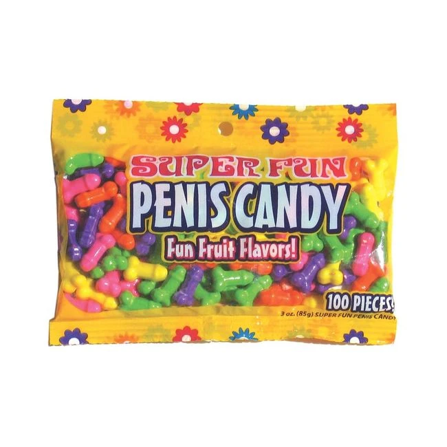 Super Fun Penis Candy 100 Pieces Fruit Flavors 3oz - Overview