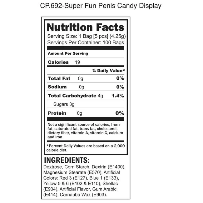 Super Fun Penis Candy Display - Packaging and Construction
