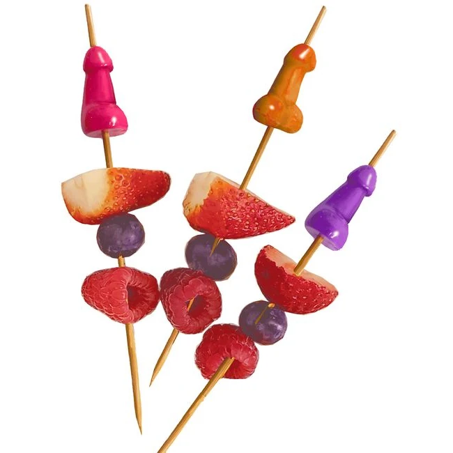 Super Fun Penis Hors D'oeuvre Picks - Bite-Sized Foods on Toothpick-Style Picks