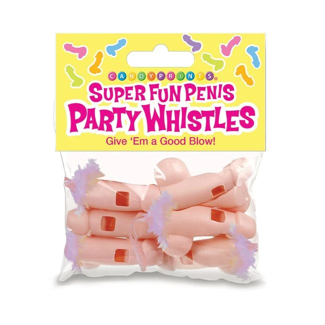 Super Fun Penis Party Whistles 6pk - by Little Genie