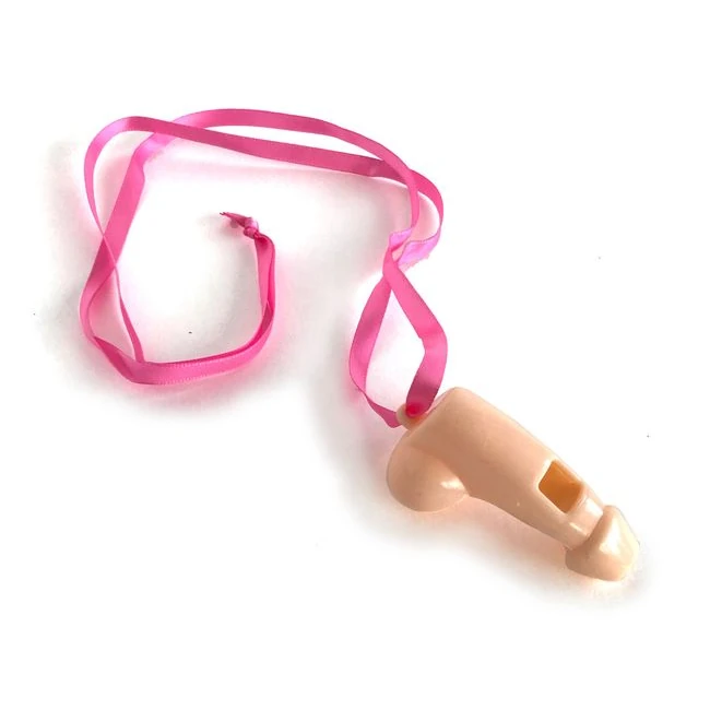 Super Fun Penis Party Whistles 6pk - Six Molded ABS Whistles in One Pack