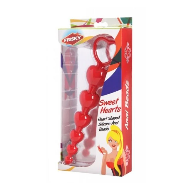 Sweet Hearts Silicone Anal Beads Red - Material & Safety