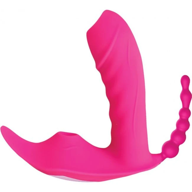 Sweet Sex Body Candy Silicone Toy W/ Tongue & Beads Magenta - Experience the Sweetness of Pleasure with the Body Candy Silicone Toy