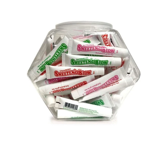 Sweeten'd Blow Fishbowl 66 Pillow Packs 3 Flavors - Flavored Water-Based Gel for Oral Play