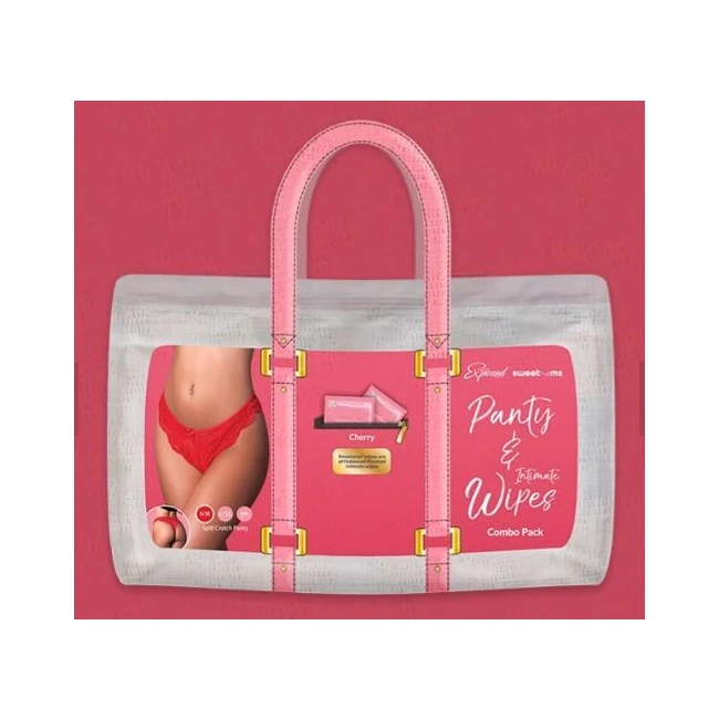 Sweetums Split Panty W/ Wipes - Three Sizes and a Split Crotch