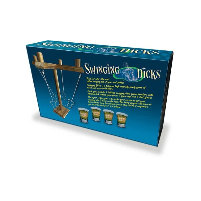Swinging Dicks Hook & Ring Game - Four Attached Pieces Race for One Hook