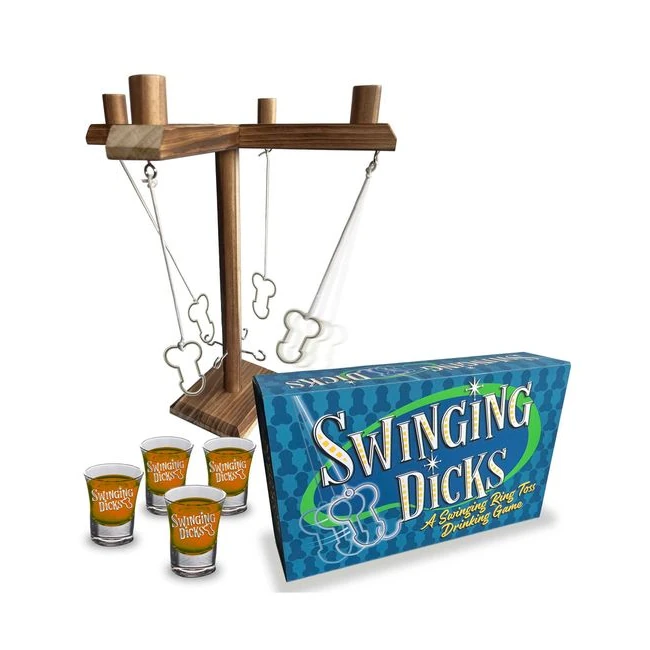 Swinging Dicks Hook & Ring Game - Built for Two to Four Adult Players