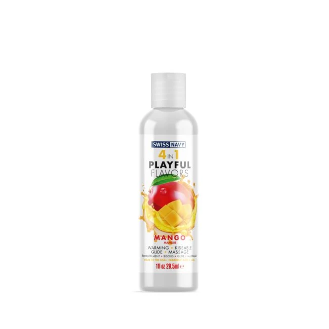 SWISS NAVY 4 IN 1 PLAYFUL FLAVORS MANGO - Swiss Navy 4 in 1 Playful Flavors - Mango