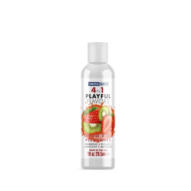 Swiss Navy 1 Playful Flavors Strawberry Kiwi Pleasure - Swiss Navy 1 Playful Flavors Strawberry Kiwi Pleasure