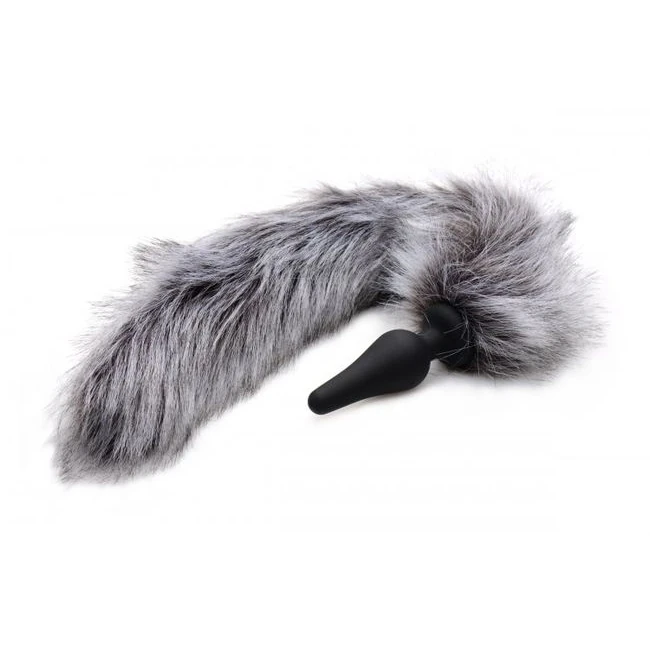 Tailz Grey Wolf Tail & Ears Set - Tailz Grey Wolf Tail & Ears Set by XR Brands