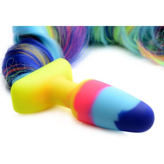 Tailz Unicorn Butt Plug W/ Tail - Graduated Sizing & Measurements