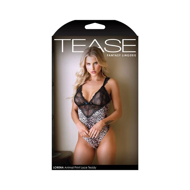 Tease Lorena Animal Print and Lace Teddy - Fit & Sizing
