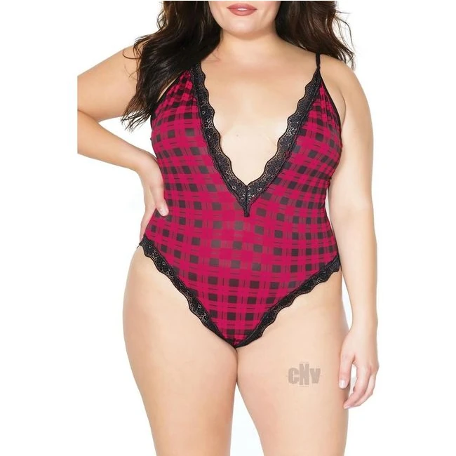 Teddy Plaid Pnk - Fabric & Feel