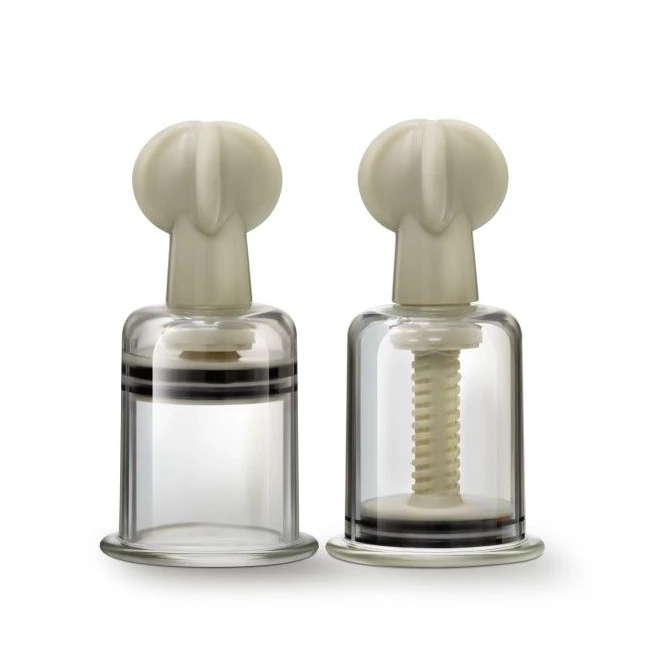 Temptasia Clit & Nipple Twist Large Suckers Set of 2 Clear - Hardware & Adjustability