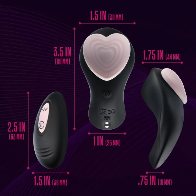 Temptasia Heartbeat Panty Vibe W/ Remote Pink - Vibration Modes