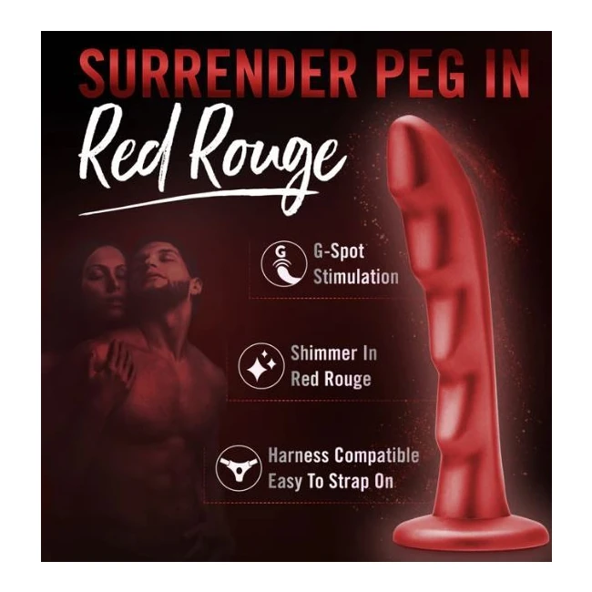 Temptasia Jealousy Peg Red Rouge - Material Feel: Puria Platinum Silicone with UltraSilk