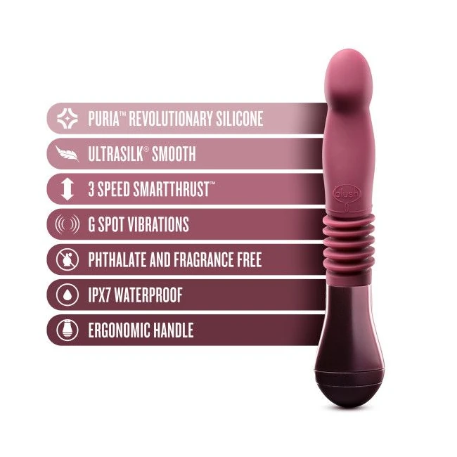 Temptasia Trixie Thrusting Dildo Wine - Experience the Temptasia Trixie Thrusting Dildo in Wine