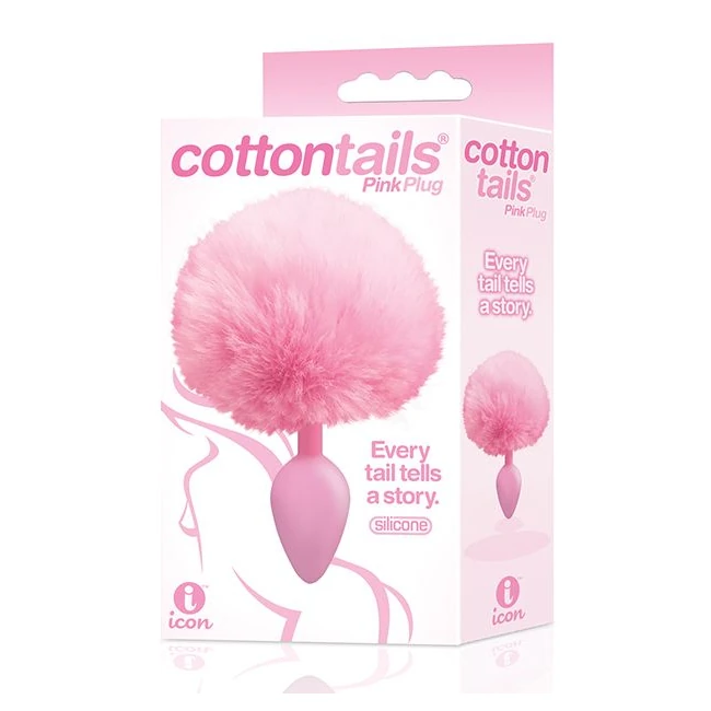 The 9's Cottontails Silicone Bunny Tail Butt Plug - A Tapered Tip and Flared Base