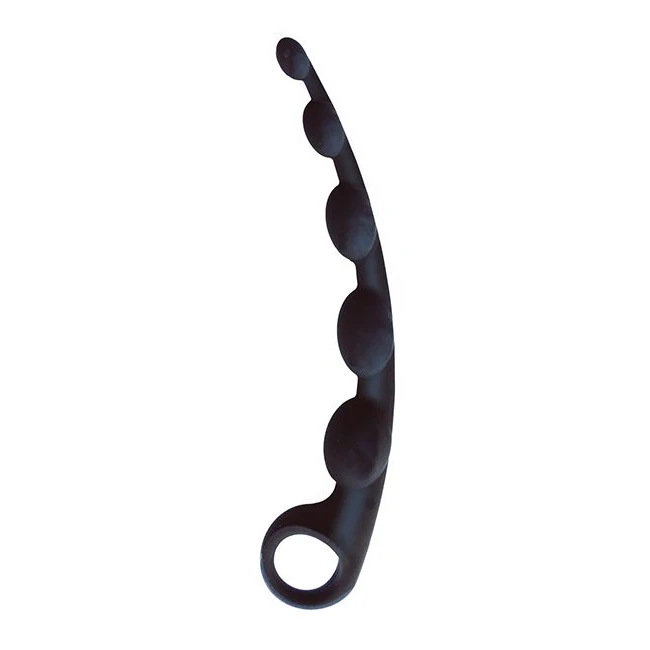 The 9's S Curves Silicone Anal Beads - Five Curved Bumps Along a 9-Inch Silicone Strand