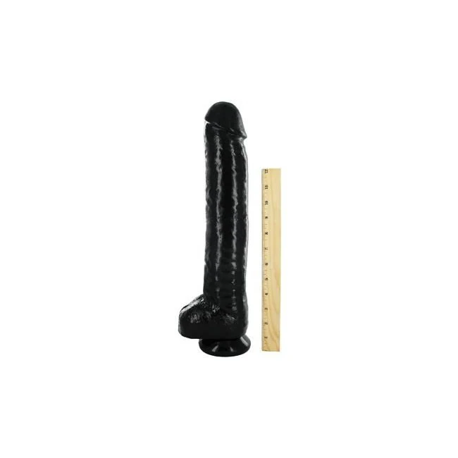 The Black Destroyer Huge 16.5 Inches Dildo - Shape & Texture