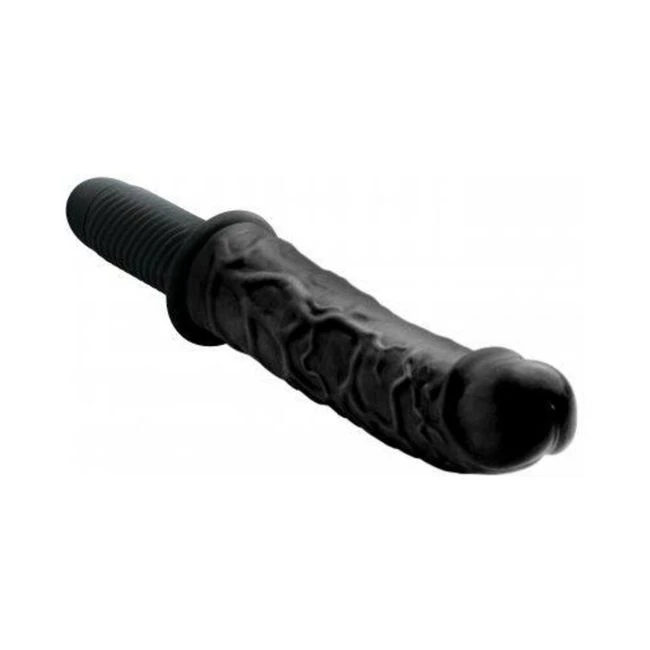 The Curved Dicktator Vibrating Giant Dildo Thruster Black - Material Feel & Compatibility