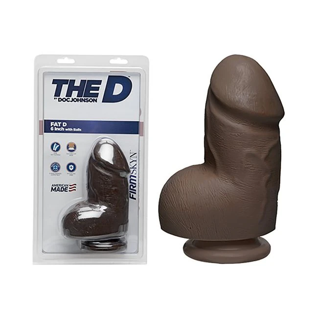 The D Fat D 6 Inches with Balls Firmskyn Dildo - Shape & Texture