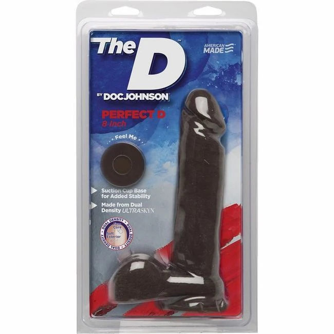 The D Perfect D 8 W/balls Chocolate Brown Dildo " - Material Feel & Construction