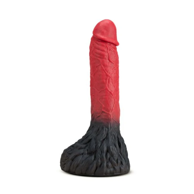 The Realm Lycan Lock-on Werewolf Dildo Red - Shape &amp; Texture
