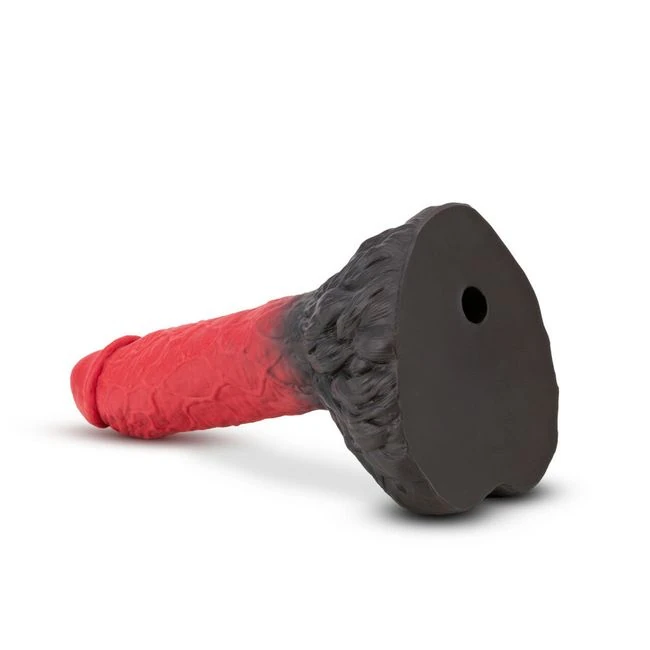 The Realm Lycan Lock-on Werewolf Dildo Red - Material Feel