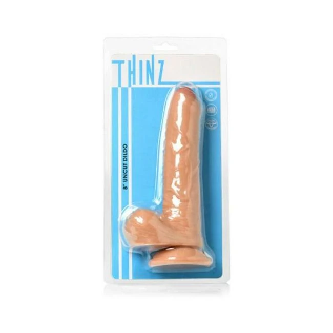 Thinz Uncut. Dildo With Balls Light - Material Feel