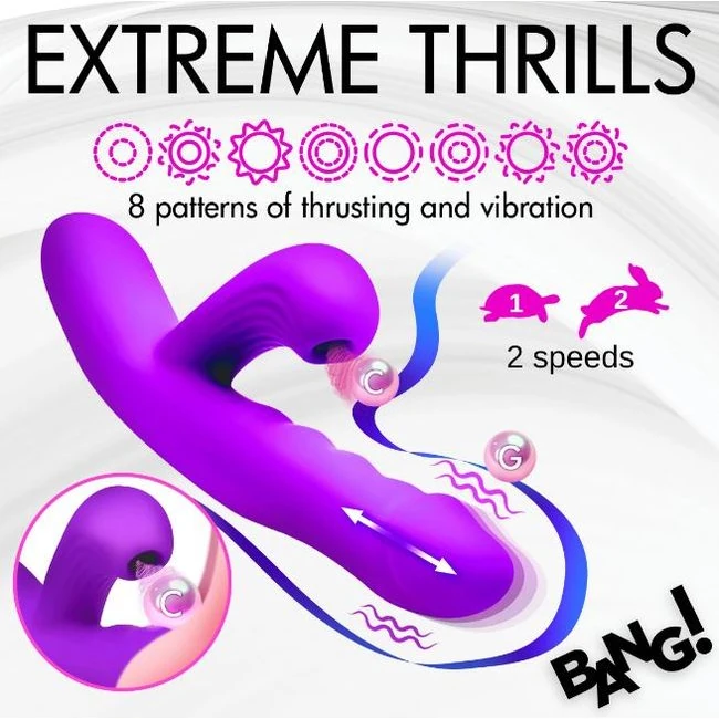 Thrusting & Sucking Rabbit Vibrator Purple - How It Feels
