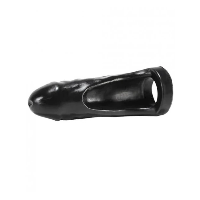 Thug Silicone Double F'er Strapless Dildo 8" - Black - Shape & Texture