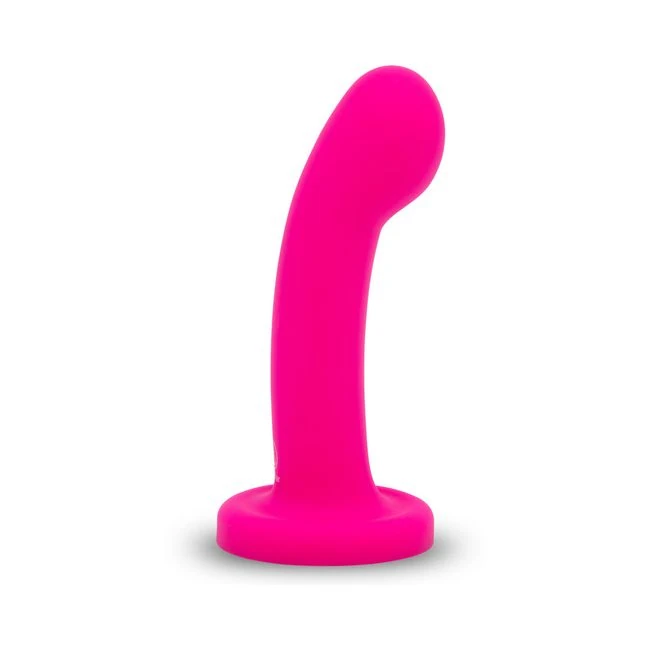 Together Pop 5 In. Silicone Dildo and Harness Set Pink - Material Feel