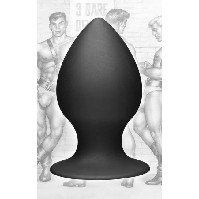 Tom of Finland Anal Plug Silicone - A Tapered Silicone Butt Plug with Tom of Finland Attitude