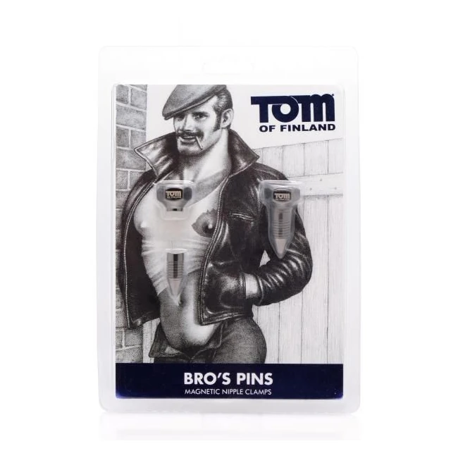Tom of Finland Bros Pins Magnetic Nipple Clamps - Overview